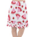 Pink Watermeloon Fishtail Chiffon Skirt View1