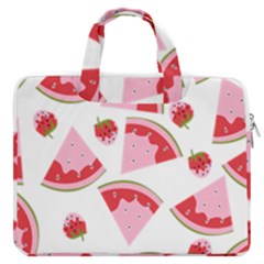 Pink Watermeloon Macbook Pro 13  Double Pocket Laptop Bag by Sapixe