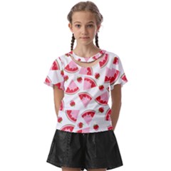 Pink Watermeloon Kids  Front Cut Tee by Sapixe