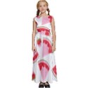 Pink Watermeloon Kids  Satin Sleeveless Maxi Dress View1