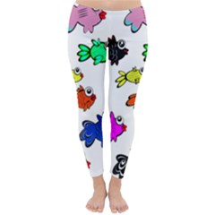 Fish Fishes Marine Life Swimming Water Classic Winter Leggings