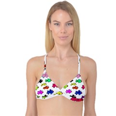 Fish Fishes Marine Life Swimming Water Reversible Tri Bikini Top by Sapixe