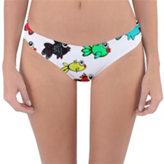 Fish Fishes Marine Life Swimming Water Reversible Hipster Bikini Bottoms by Sapixe