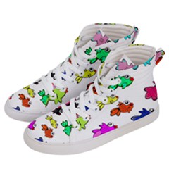 Fish Fishes Marine Life Swimming Water Women s Hi-top Skate Sneakers by Sapixe