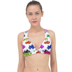 Fish Fishes Marine Life Swimming Water Classic Banded Bikini Top by Sapixe