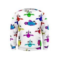 Fish Swim Cartoon Funnycute Kids  Sweatshirt