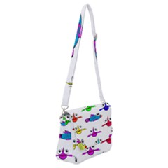 Fish Swim Cartoon Funnycute Shoulder Bag With Back Zipper by Sapixe