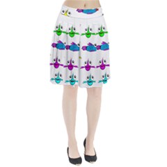 Fish Swim Cartoon Funnycute Pleated Skirt by Sapixe