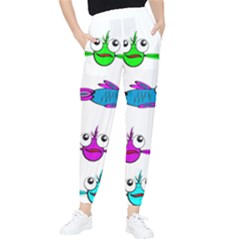 Fish Swim Cartoon Funnycute Tapered Pants by Sapixe