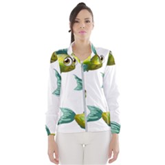 Fish Vector Green Women s Windbreaker