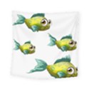 Fish Vector Green Square Tapestry (Small) View1