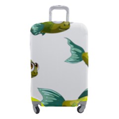 Fish Vector Green Luggage Cover (small) by Sapixe