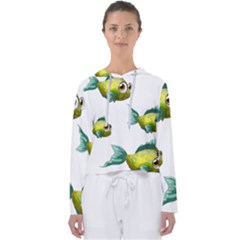 Fish Vector Green Women s Slouchy Sweat