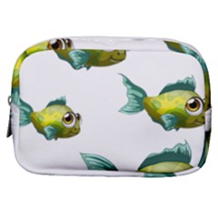 Fish Vector Green Make Up Pouch (small)