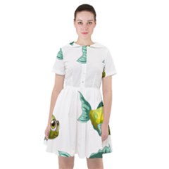 Fish Vector Green Sailor Dress by Sapixe