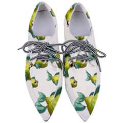 Fish Vector Green Pointed Oxford Shoes by Sapixe