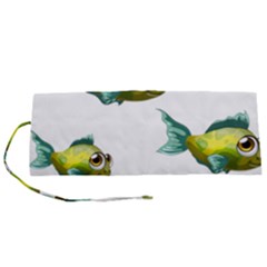 Fish Vector Green Roll Up Canvas Pencil Holder (s) by Sapixe