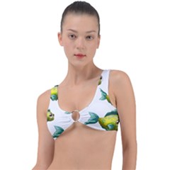 Fish Vector Green Ring Detail Bikini Top by Sapixe