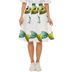 Fish Vector Green Classic Short Skirt by Sapixe