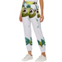 Fish Vector Green Cropped Drawstring Pants View2