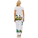 Fish Vector Green Cropped Drawstring Pants View4