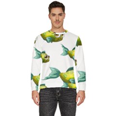 Fish Vector Green Men s Fleece Sweatshirt