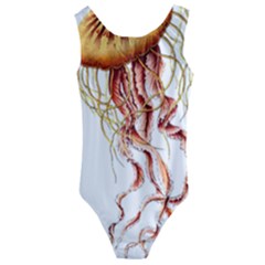 Animal Art Forms In Nature Jellyfish Kids  Cut-out Back One Piece Swimsuit by Sapixe