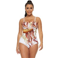 Animal Art Forms In Nature Jellyfish Retro Full Coverage Swimsuit