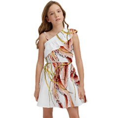 Animal Art Forms In Nature Jellyfish Kids  One Shoulder Party Dress