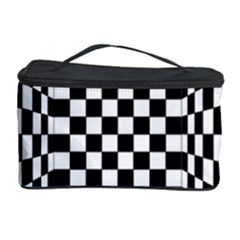 Black And White Chess Checkered Spatial 3d Cosmetic Storage