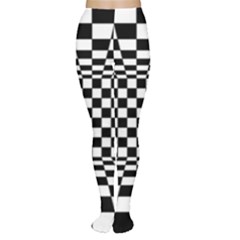 Black And White Chess Checkered Spatial 3d Tights