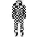 Black And White Chess Checkered Spatial 3d Hooded Jumpsuit (Men) View1