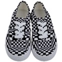 Black And White Chess Checkered Spatial 3d Kids  Classic Low Top Sneakers View1