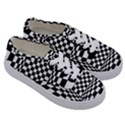 Black And White Chess Checkered Spatial 3d Kids  Classic Low Top Sneakers View3