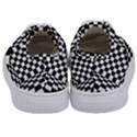 Black And White Chess Checkered Spatial 3d Kids  Classic Low Top Sneakers View4