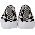 Black And White Chess Checkered Spatial 3d Kids  Slip On Sneakers View4