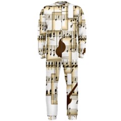 Music Paper Guitars Background Art Onepiece Jumpsuit (men)