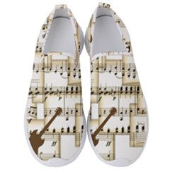 Music Paper Guitars Background Art Men s Slip On Sneakers by Sapixe