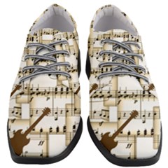 Music Paper Guitars Background Art Women Heeled Oxford Shoes by Sapixe