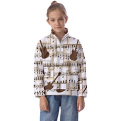 Music Paper Guitars Background Art Kids  Half Zip Hoodie