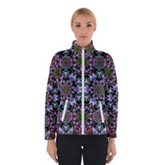 Tropical Blooming Forest With Decorative Flowers Mandala Women s Bomber Jacket