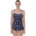 Tropical Blooming Forest With Decorative Flowers Mandala Babydoll Tankini Set View1