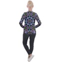 Tropical Blooming Forest With Decorative Flowers Mandala Casual Zip Up Jacket View2