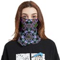 Tropical Blooming Forest With Decorative Flowers Mandala Face Covering Bandana (Two Sides) View1