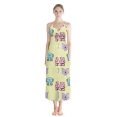 Animals Button Up Chiffon Maxi Dress by nateshop