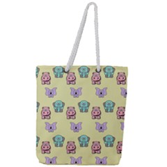 Animals Full Print Rope Handle Tote (large) by nateshop