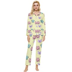 Animals Womens  Long Sleeve Velvet Pocket Pajamas Set by nateshop