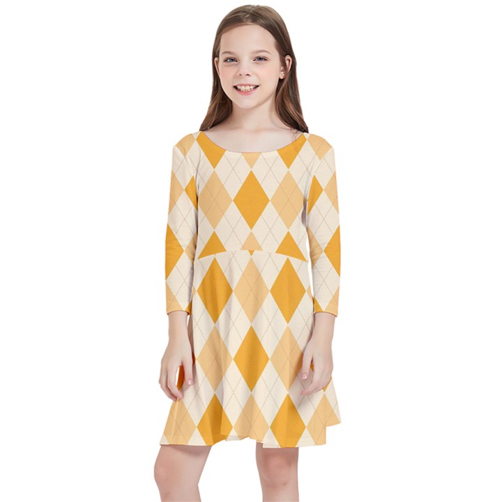 Argyle Kids  Quarter Sleeve Skater Dress