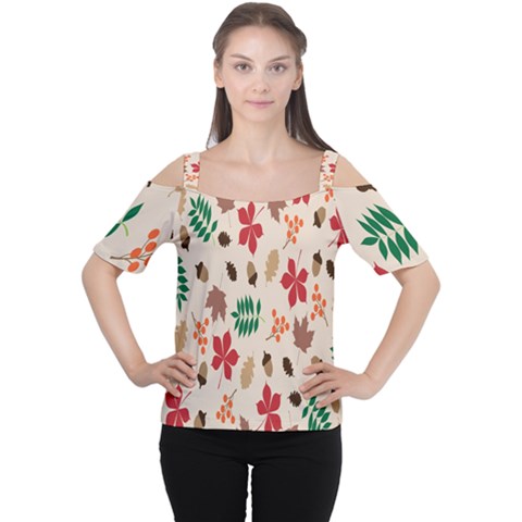 Autumn Cutout Shoulder Tee by nateshop