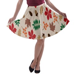 Autumn A-line Skater Skirt by nateshop